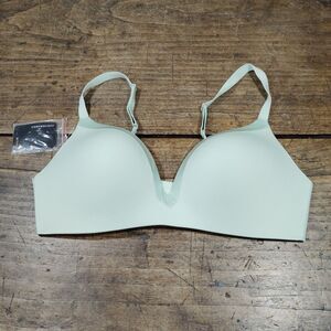 Underoutfit Wire Free Mesh Plunge Bra XL Mint Green Extender NEVER WORN